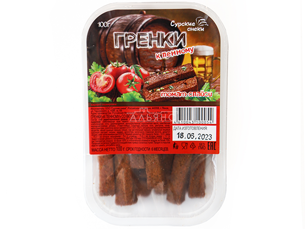 Сурские гренки Томат спайси (100 гр) в Смоленске