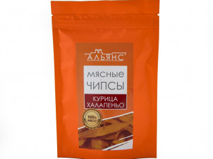 Чипсы из лаваша: Мясо (АЛЬЯНС) вяленое курица с халапеньо (50 гр)