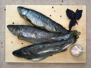 Сухарики с грибами и сметаной: Форель радужная вяленая